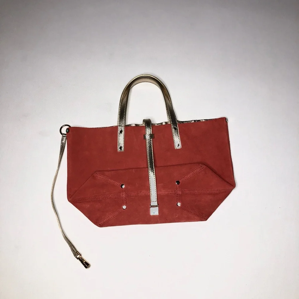 Tiffany & Co reversible gold suede leather tote bag - Picture 3 of 13